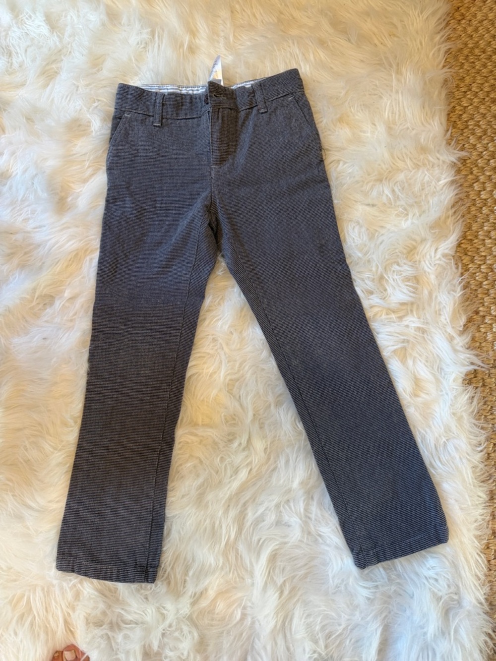 Jacadi Boys' Navy Gray Pinstripe Casual Pants not worn